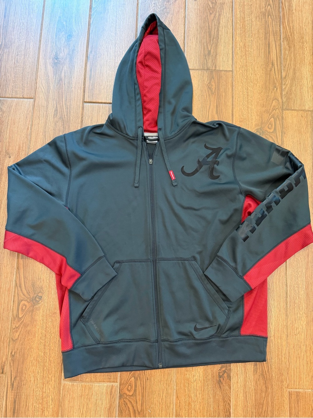 Nike Black & Red Alabama A Script Full-Zip Hoodie / men’s large